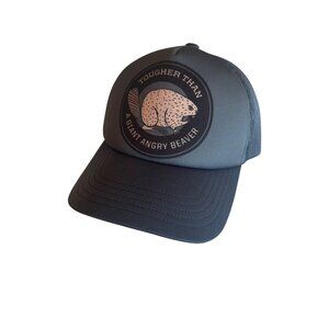Tougher Than A Giant Angry Beaver Trucker Hat With Mesh Back & Adjustable Strap
